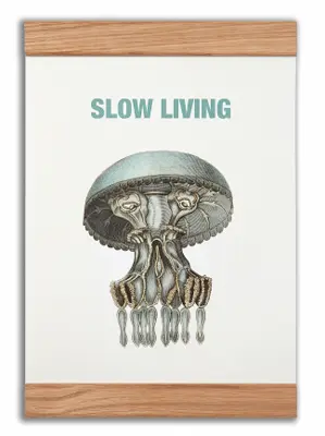 Message Earth plakat med ramme, slow living