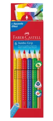 Faber-Castell farveblyanter jumbo grip, 6 stk