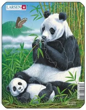 Larsen puslespil Asiens dyr, Panda 8 brikker