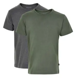 Minymo t-shirts 2 stk, army og mørkegrå