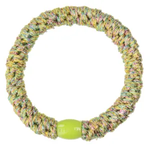 Kknekki elastik fra Bon Dep #102, græsgrøn multi glitter
