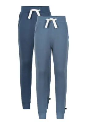 Minymo sweatpants 2 par, navy og jeansblå
