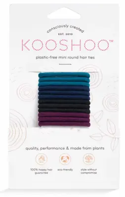 Kooshoo hårelastikker øko og plastikfri, mini runde Dark Hues 12 stk
