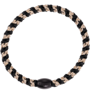 Kknekki elastik fra Bon Dep #16, sort og beige glitter slim