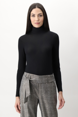 Oroblu Perfect Line turtleneck bluse med cashmere, sort