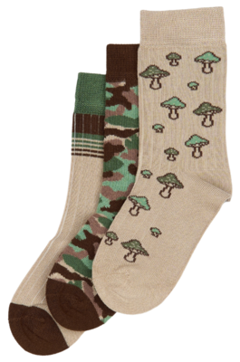 Minipop bambusstrømper 3-pak mix, Camo