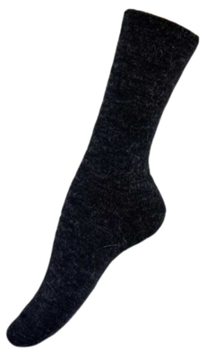 Festival Alpaka uldsokker glatstrikket, sort