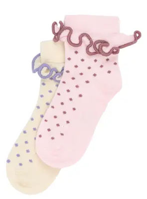 Minipop bambusstrømper 2-pak kort model, Rose Quartz