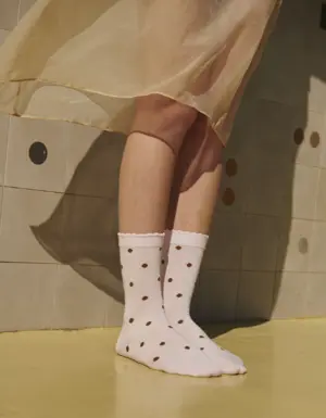 MP Woman Etta bomuldsstrømper med prikker - flere farver