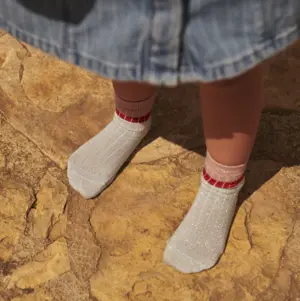 MP Kids Norma glimmerstrømper med striber, flere farver