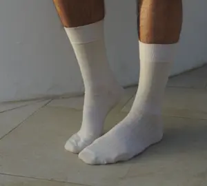 Mp Men Frank ensfarvede ribbede strømper  - vælg farve