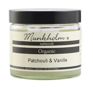 Munkholm organic saltscrub, patchouli og vanille