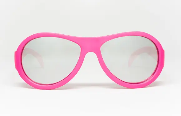 Babiators Aces Aviator solbriller, pink m spejlglas 6-14 år