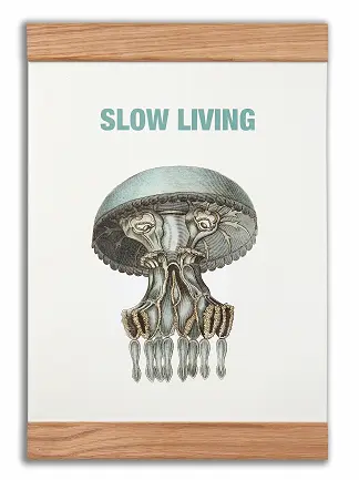 Message Earth plakat med ramme, slow living