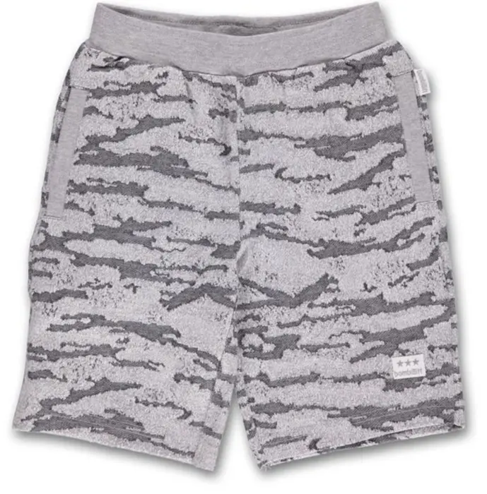 bombiBitt shorts med elastik, gråt mønster