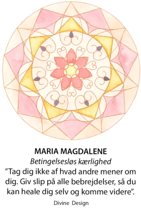 Divine Design mandala kort, Maria Magdalene - betingelsesløs kærlighed