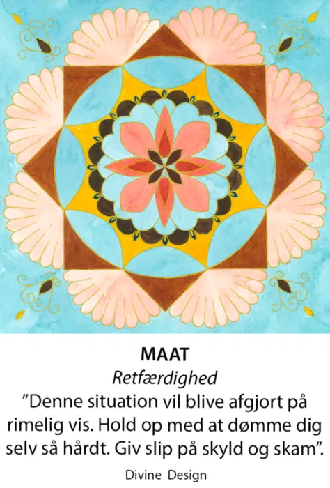 Divine Design mandala kort, Maat 1 - retfærdighed