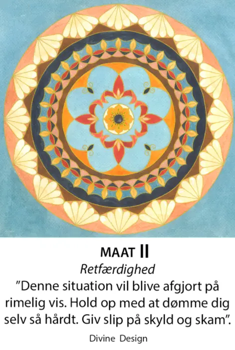 Divine Design mandala kort, Maat 2 - retfærdighed