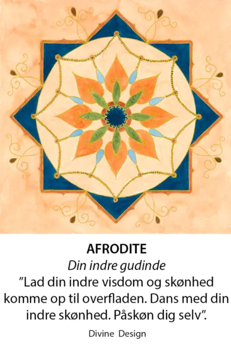 Divine Design mandala kort, Aphrodite - din indre gudinde