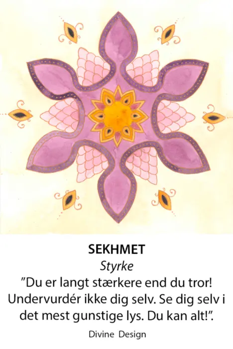 Divine Design mandala kort, Sekhmet - styrke