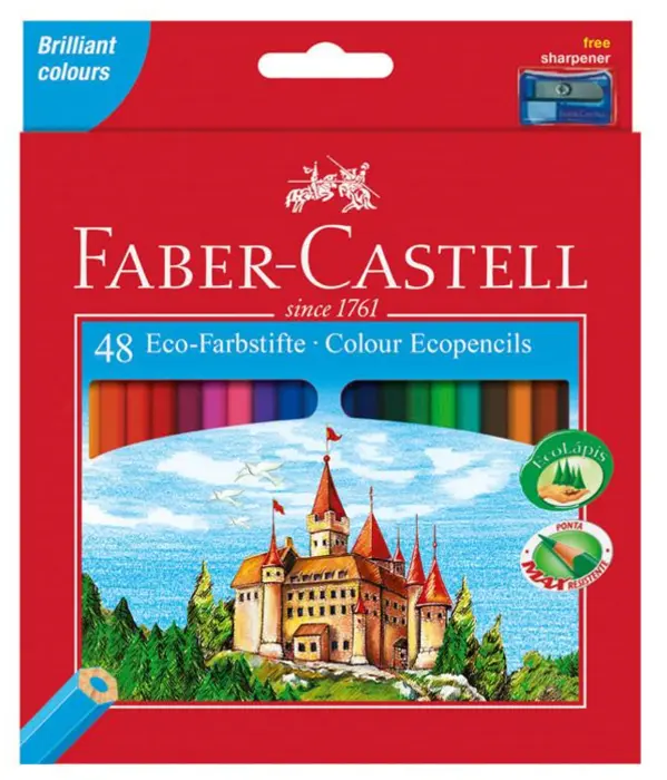 Faber-Castell farveblyanter 6-kantet, 48 stk