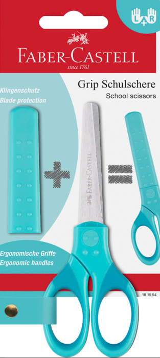Faber-Castell ergonomisk børnesaks, rød, blå, tyrkis eller grøn