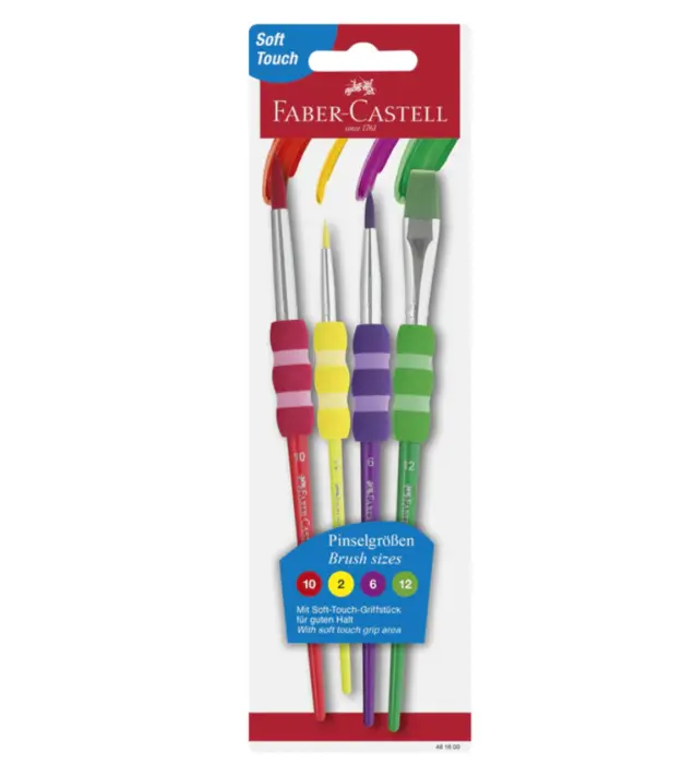 Faber-Castell penselsæt 4 størrelser - vælg farve