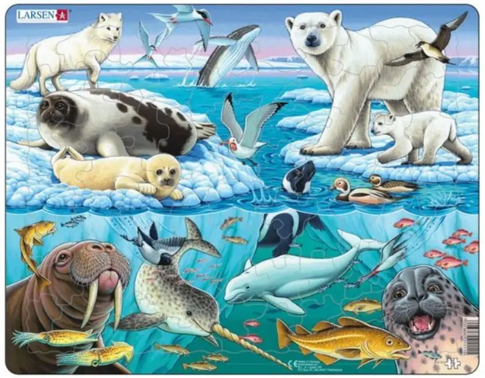 Larsen puslespil Arktiske dyr, 75 brikker
