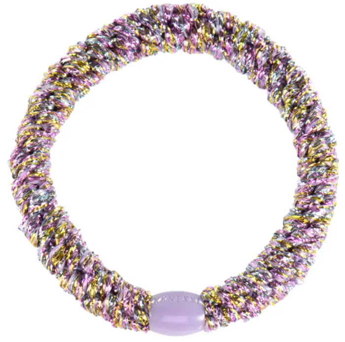 Kknekki elastik fra Bon Dep #07, lavendel unicorn glitter