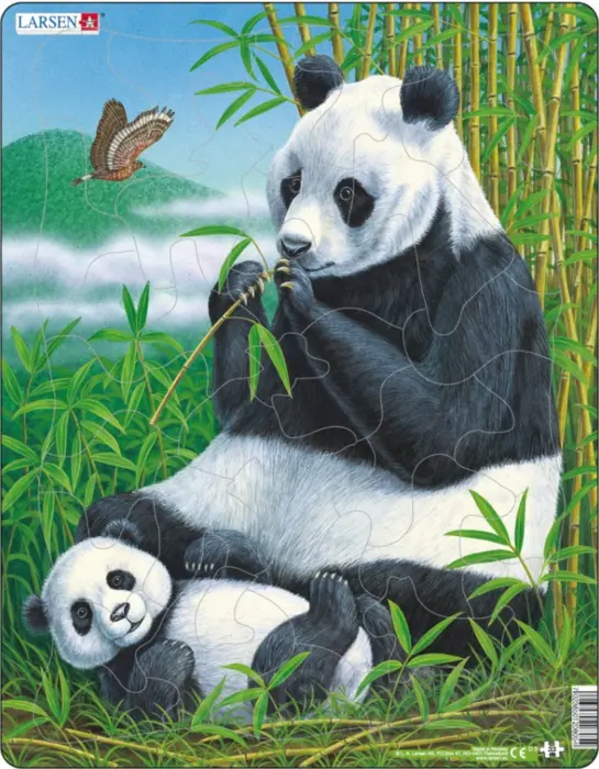 Larsen puslespil panda, 33 brikker