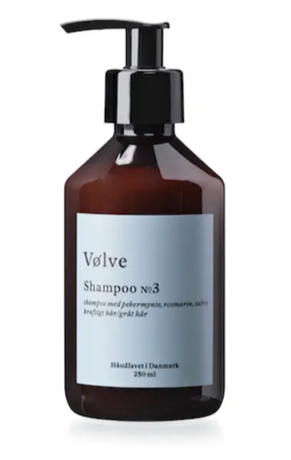 Vølve Shampoo No 3, økologisk med pebermynte, rosmarin, salvie
