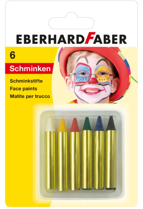 Eberhard-Faber ansigtsmaling, stifter 6 farver