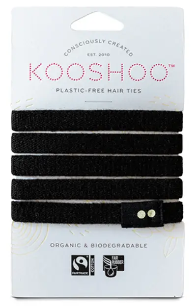 Kooshoo hårelastikker øko og plastikfri, Sort