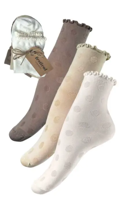 Festival høje footies i viscose, 3-pak - flere varianter