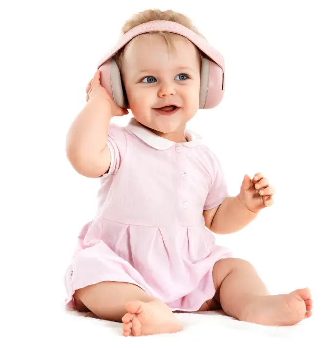 Reer høreværn til baby fra ca 12 måneder, lyserød