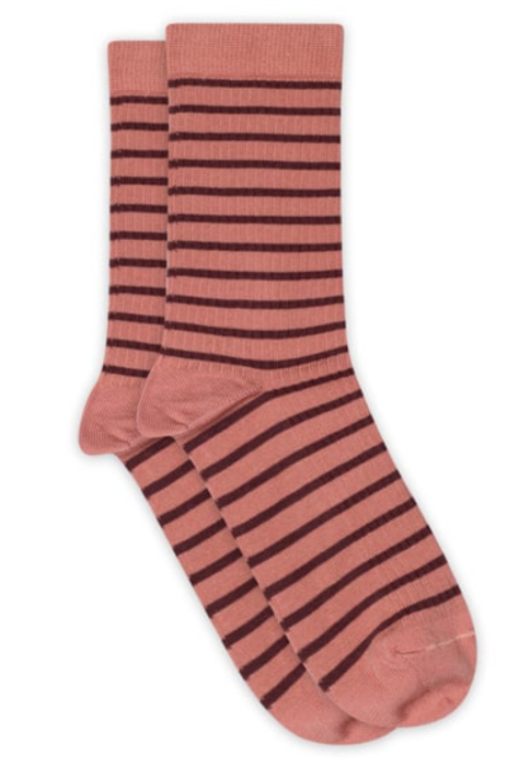 MP Woman Lydia stribede bomuldsstrømper (lille tåsøm), mange farver