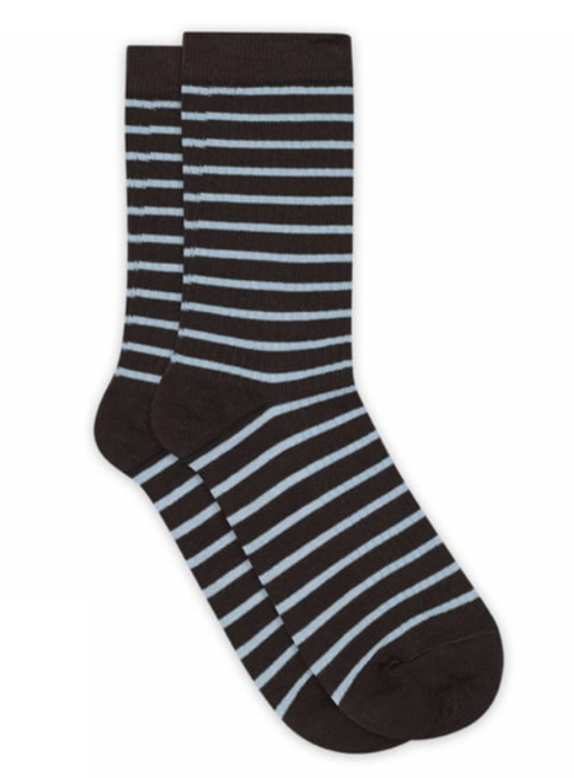 MP Woman Lydia stribede bomuldsstrømper (lille tåsøm), mange farver