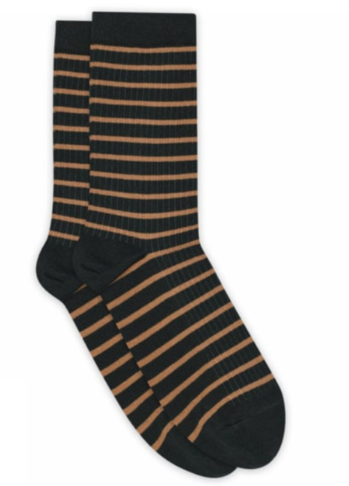 MP Woman Lydia stribede bomuldsstrømper (lille tåsøm), mange farver