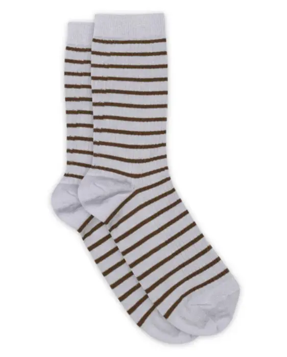 MP Woman Lydia stribede bomuldsstrømper (lille tåsøm), mange farver