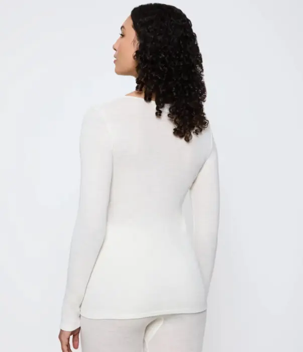 Triumph Beauty Layers bluse i 100% uld, offwhite
