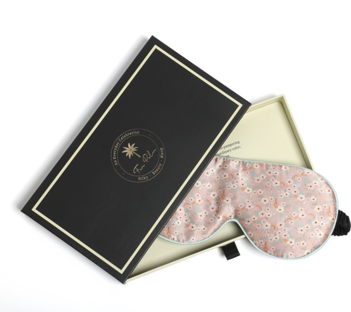 Fan Palm sovemaske i mulberry silke, Apple Blossom