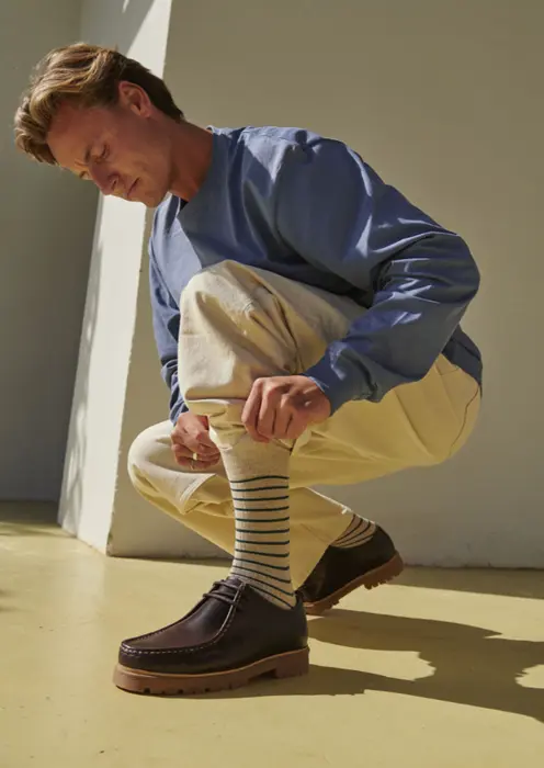 Mp Men Knud strømper med striber (lille tåsøm) - vælg farve