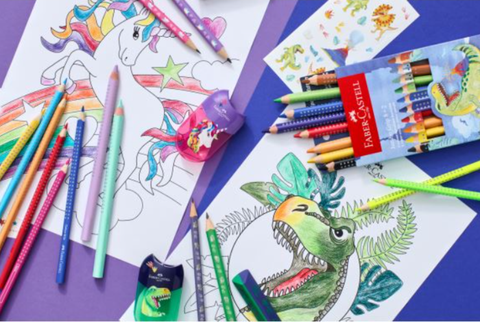 Faber-Castell blyantspidser med opsamler, dino eller unicorn