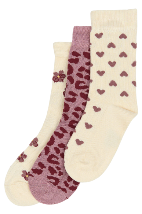 Minipop bambusstrømper 3-pak mix, Autumn Anemone