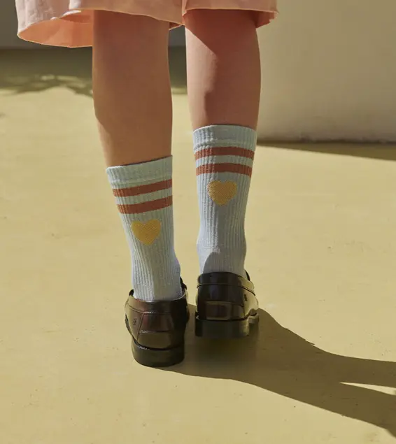 MP Woman Elga glimmerstrømper med hjerte, vælg farve