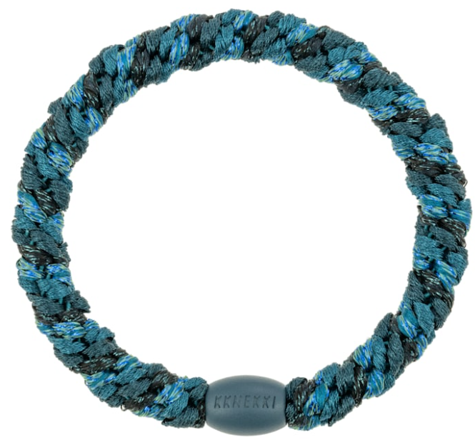 Kknekki elastik fra Bon Dep #10, petrol glitter mix