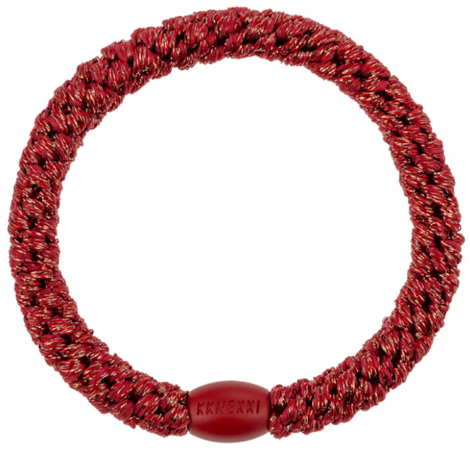 Kknekki elastik fra Bon Dep #05, Holiday red glitter