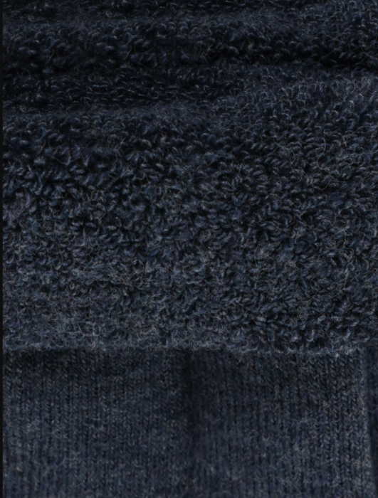 Minymo Cozy sokker i blød bomuldsfrotté, navy