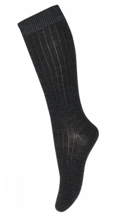 MP Kids knælange ribbede uldstrømper - flere farver