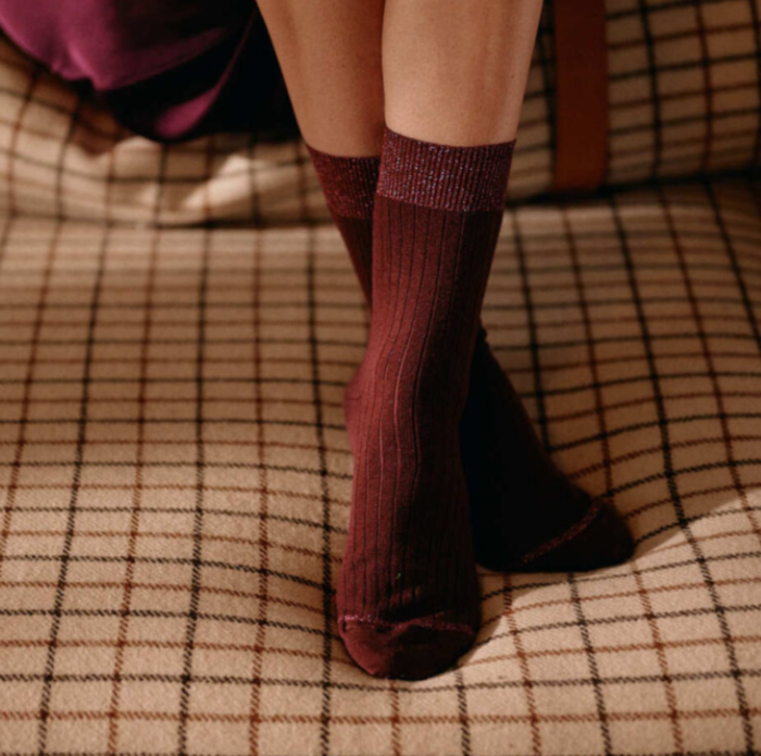 MP Woman Erina uldstrømpe med glimmer - flere farver